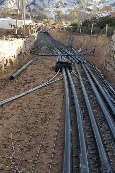 Nevşehir Uçhisar Kayabaşı Sokak Altyapı Onarım, Elektrik ve Mekanik Tesisat Döşenmesi İşleri