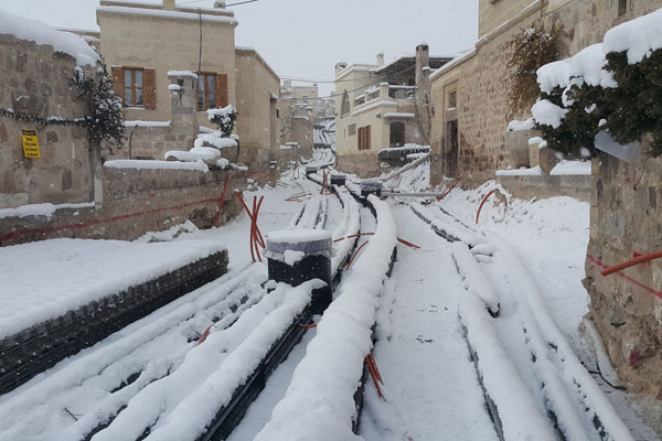 Nevşehir Uçhisar Kayabaşı Sokak Altyapı Onarım, Elektrik ve Mekanik Tesisat Döşenmesi İşleri